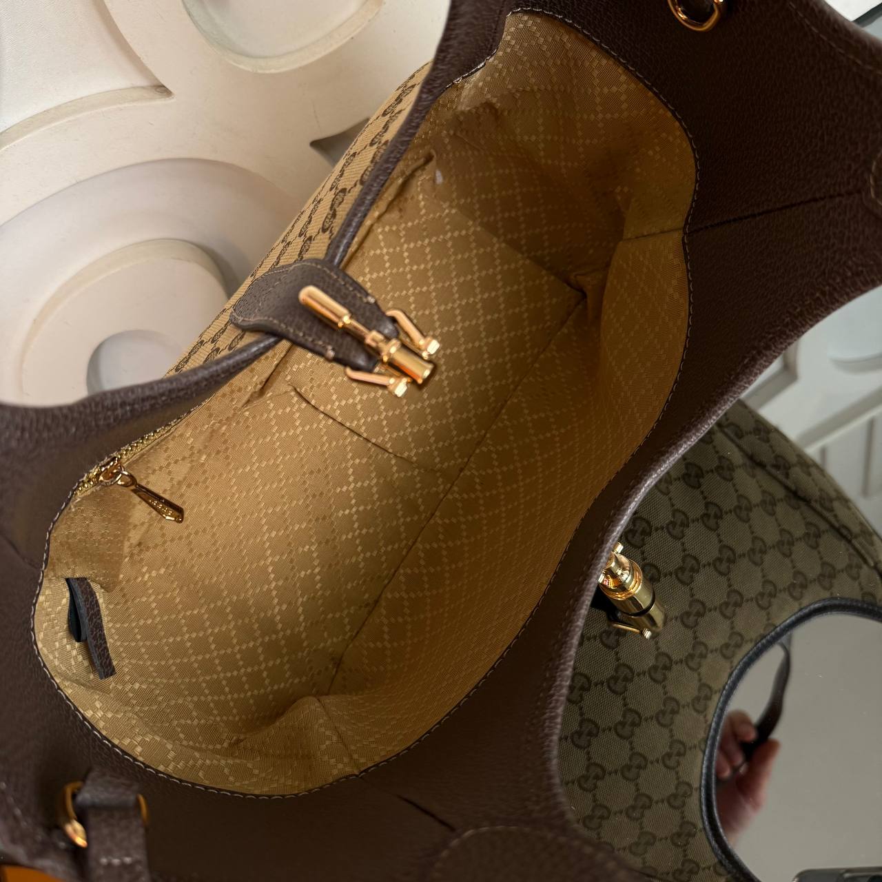 Gucci Mercato Tote Bag Small görsel 6